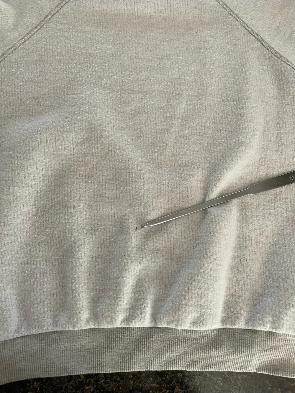 Perfectwhitetee reverse fleece shrunken sweatshirt- Heather gray - Picture 4 of 4